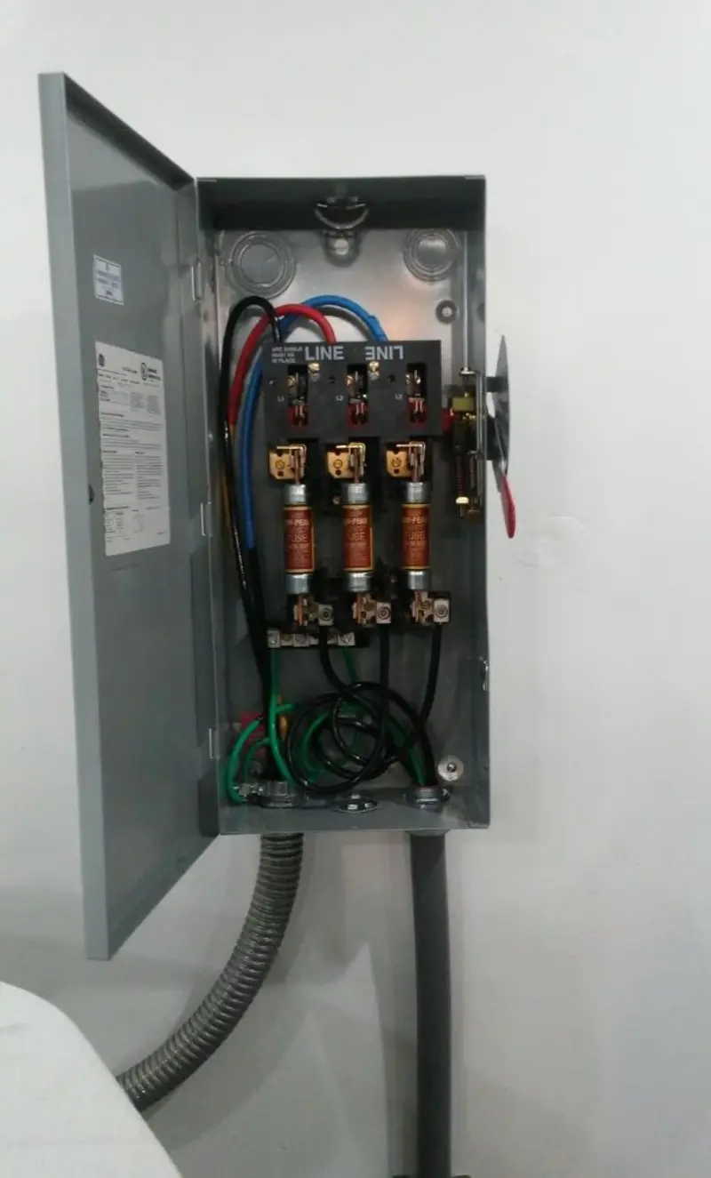 Three-phase disconnect switch installed for Electrical Wiring & Rewiring in Leicester