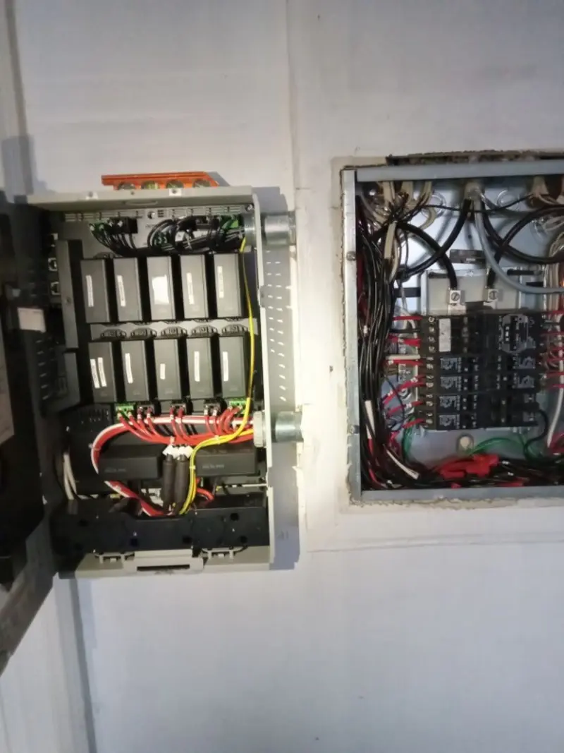 Electrical panel upgrade completed for Security Camera Wiring in Leicester